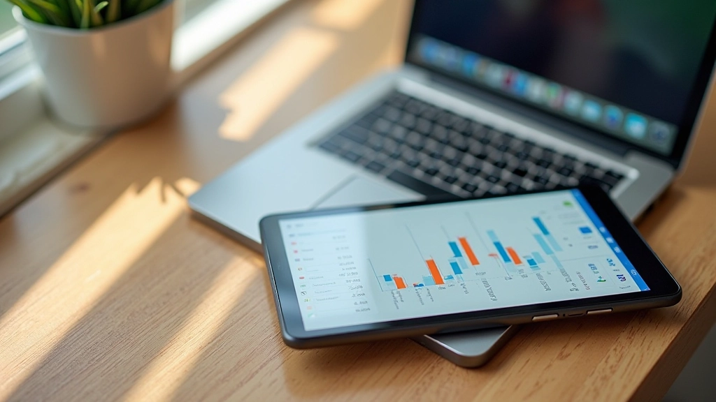 Modernes Smartphone und Tablet zeigen intuitive Benutzeroberfläche einer Neobroker-Handelsapp